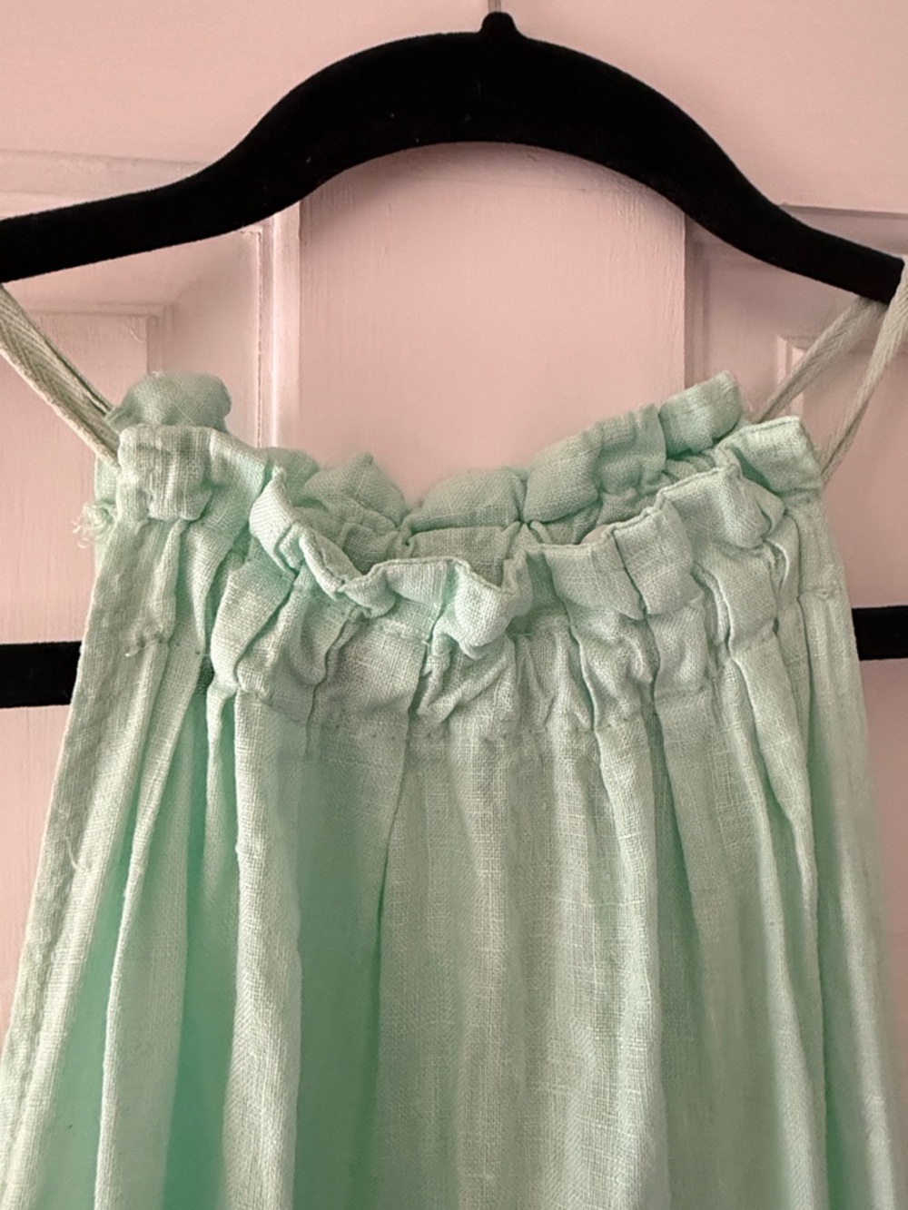 Light Mint Green Maxi 100% linen Dress - Women Dresses Maxi - Picture 3 of 8